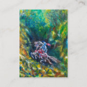 KNIGHT LANCELOT, HORSE RIJST IN GROENBOSTER Black Visitekaartje (Achterkant)