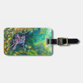 KNIGHT LANCELOT, HORSE RIST IN GROENBOSTER BAGAGELABEL (Voorkant horizontaal)