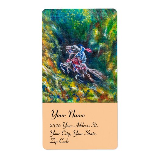 KNIGHT LANCELOT, HORSE RIST IN GROENBOSTER ETIKET (Voorkant)