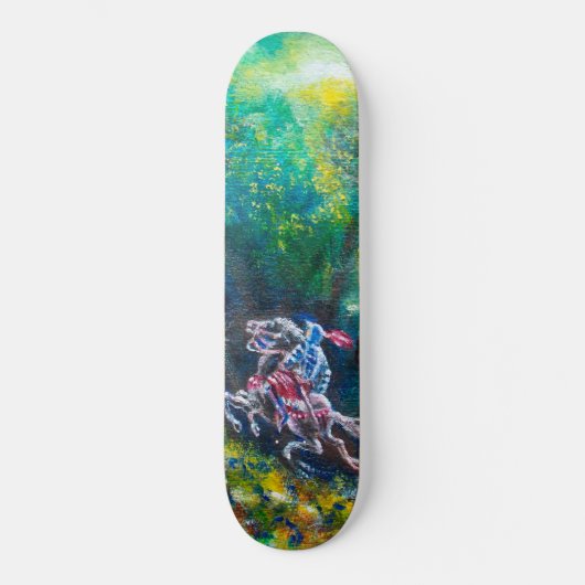 KNIGHT LANCELOT, HORSE RIST IN GROENBOSTER PERSOONLIJK SKATEBOARD (Voorkant)