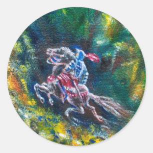 KNIGHT LANCELOT, HORSE RIST IN GROENBOSTER RONDE STICKER