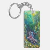 KNIGHT LANCELOT, HORSE RIST IN GROENBOSTER SLEUTELHANGER (Voorkant Links)