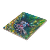 KNIGHT LANCELOT, HORSE RIST IN GROENBOSTER TEGELTJE (Zijkant)