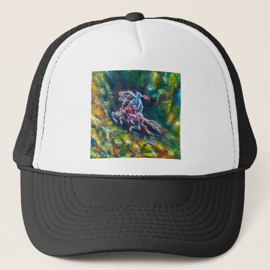 KNIGHT LANCELOT, HORSE RIST IN GROENBOSTER TRUCKER PET (Voorkant)