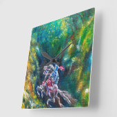 KNIGHT LANCELOT, HORSE RIST IN GROENBOSTER VIERKANTE KLOK (Hoek)