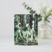 Knight leidt zijn paard briefkaart (Staand voorkant)