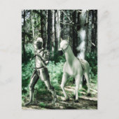 Knight leidt zijn paard briefkaart (Voorkant)