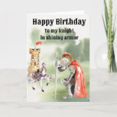 Knight Medieval Birthday Card Kaart (Voorkant)