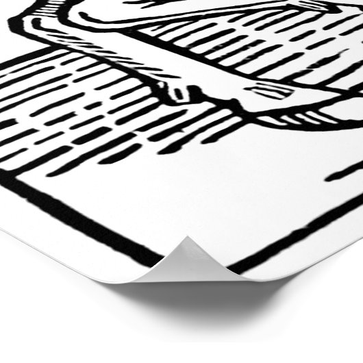 Knight Medieval Engraving Poster (Hoek)