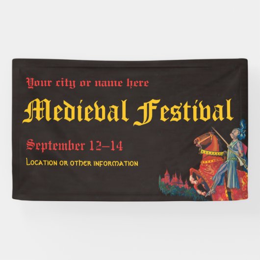 Knight Medieval of Renaissance Event Banner (Horizontaal)