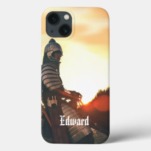 Knight met middeleeuwse montage voor games Case-Mate iPhone case