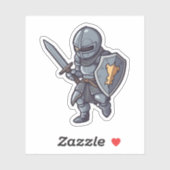 Knight met zwaard en schild sticker (Vel)