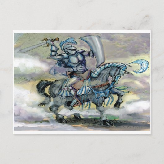 Knight n Dragon Briefkaart (Voorkant)