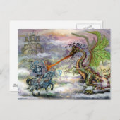 Knight n Dragon Briefkaart (Voorkant / Achterkant)