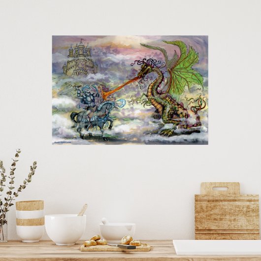 Knight n Dragon Poster (Keuken)