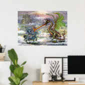 Knight n Dragon Poster (Thuiskantoor)