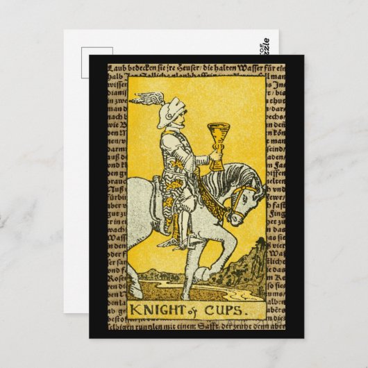 Knight of Cups Tarot Briefkaart (Voorkant / Achterkant)