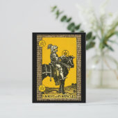 Knight of Pentacles Tarot Briefkaart (Staand voorkant)