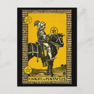 Knight of Pentacles Tarot Briefkaart