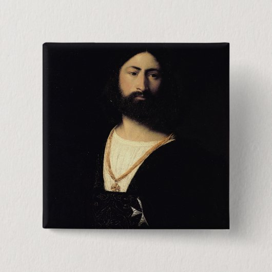 Knight of the Order of Malta Vierkante Button 5,1 Cm (Voorkant)