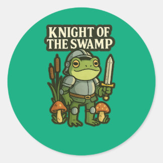 Knight of the Swamp – Cute Frog Knight Sticker