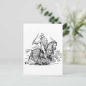 Knight on Horsback Briefkaart (Staand voorkant)
