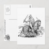 Knight on Horsback Briefkaart (Voorkant / Achterkant)