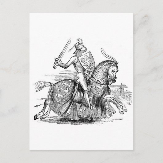 Knight on Horsback Briefkaart (Voorkant)