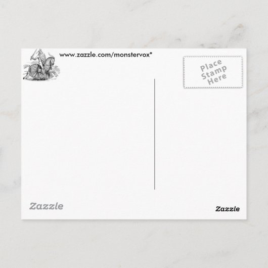 Knight on Horsback Briefkaart (Achterkant)