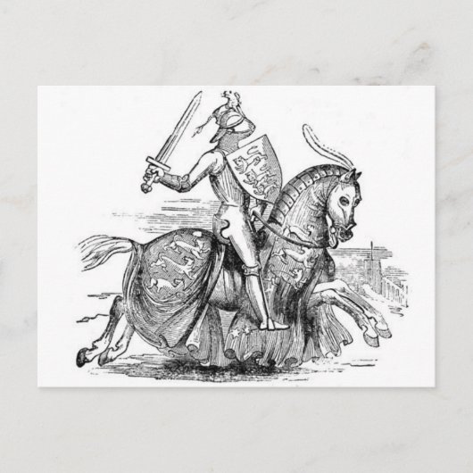Knight on Horsback Briefkaart (Voorkant)