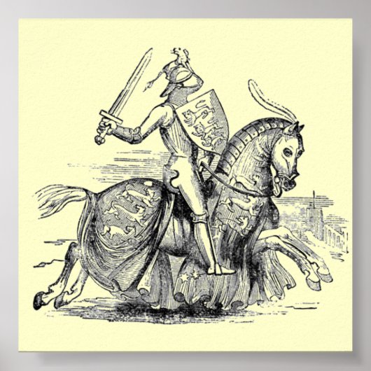 Knight on Horsback Poster (Voorkant)