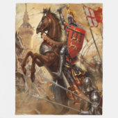 KNIGHT ON HORSE FLEECE DEKEN (Voorkant)