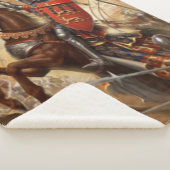 KNIGHT ON HORSE SHERPA DEKEN (3/4)