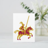 Knight on Horseback Briefkaart (Staand voorkant)