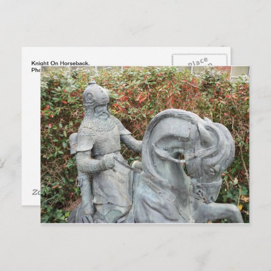 Knight on Horseback Briefkaart (Voorkant / Achterkant)