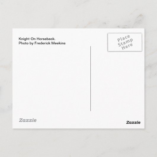 Knight on Horseback Briefkaart (Achterkant)