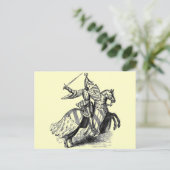 Knight on Horseback Briefkaart (Staand voorkant)