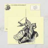 Knight on Horseback Briefkaart (Voorkant / Achterkant)