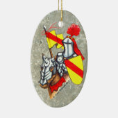 Knight on Horseback Painting Keramisch Ornament (Rechts)