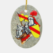 Knight on Horseback Painting Keramisch Ornament (Voorkant)