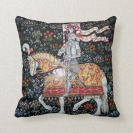 Knight on Horseback Pillow Tile Montacute Tapestry Kussen