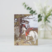 Knight on White Horse Briefkaart (Staand voorkant)
