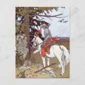 Knight on White Horse Briefkaart (Voorkant)