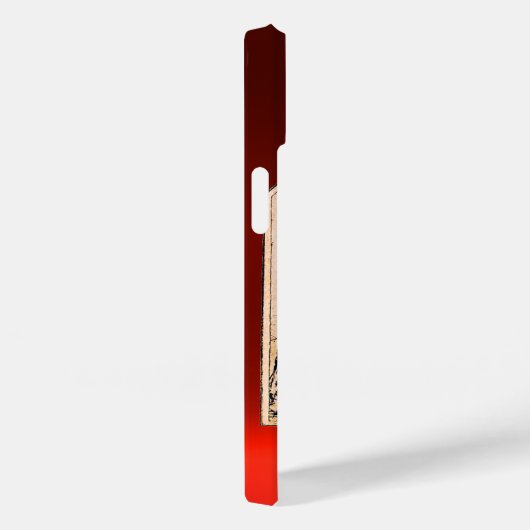 Knight op een kweekpaard Rood Ruby Gem Monogram Case-Mate iPhone Case (Achterkant / Rechts)