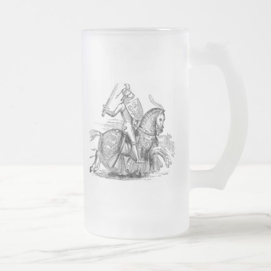 Knight op Horseback Matglas Bierpul (Rechts)