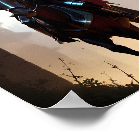 Knight op Horseback Poster (Hoek)