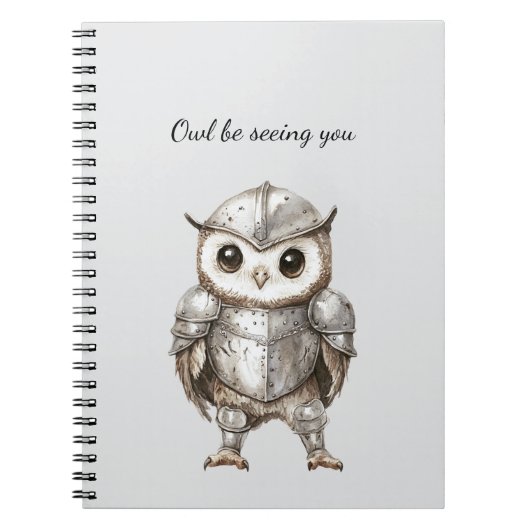 Knight Owl in Shining Armor Notitieboek (Voorkant)