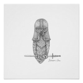 Knight Owl Poster