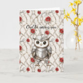 Knight Owl Shining Armor Roses I'll Be Seeing You Kaart (Gele Bloem)