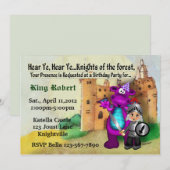 Knight Party Kaart (Voorkant / Achterkant)